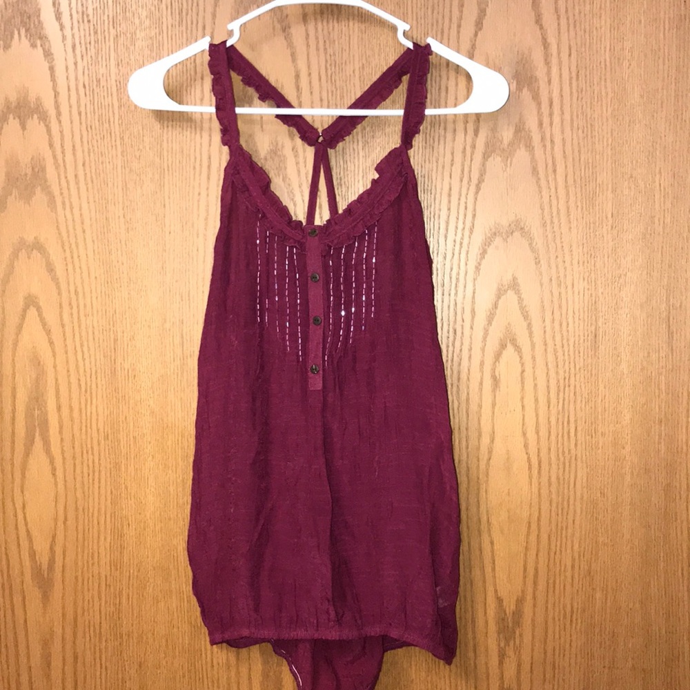VANITY MAROON TANK TOP